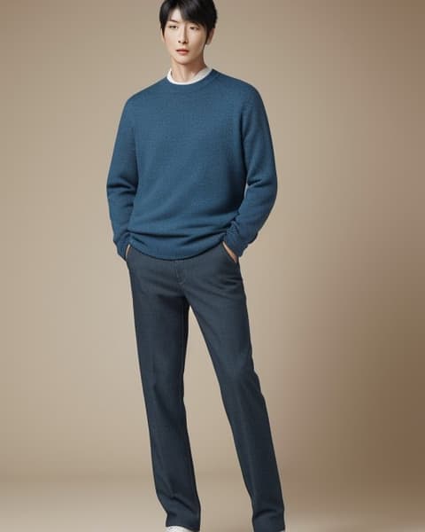 고양이상 댄디·단정형 40대 남편 전신