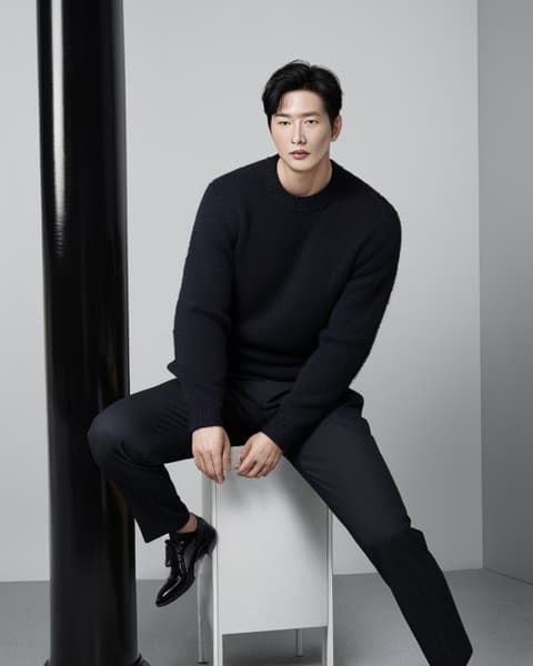 강아지상 댄디·단정형 40대 남편 전신