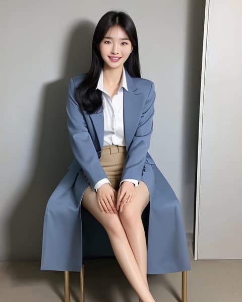 고양이상 댄디·단정형 20대 초반 아내 전신