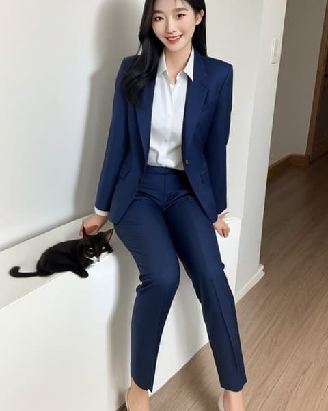 고양이상 댄디·단정형 20대 후반 아내 전신